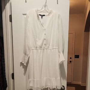 White House Black Market White Long Sleeve Dress